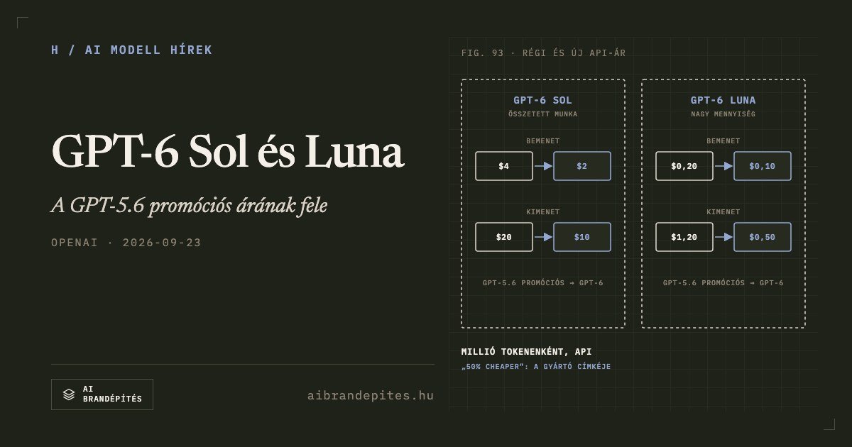 GPT-6 Sol és Luna magyarul: az OpenAI felezte az árakat